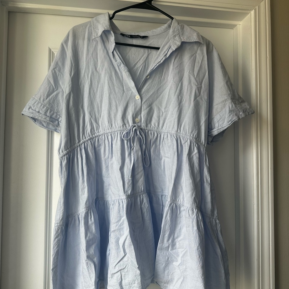 Zara light blue dress